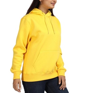 Vente en gros d'usine de sweat à capuche uni vierge avec étiquettes personnalisées bon marché pour femmes imprimant votre marque style décontracté - Product Image 3