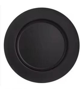 Assiette de service en métal argenté à bordure perlée, plat à salade en acier inoxydable, vaisselle écologique pour un usage sucré, argent - Product Image 2