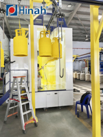 Usine prix liquide gaz LPG réservoir cylindre automatique système de revêtement en poudre ligne usine avec grenaillage et four de durcissement