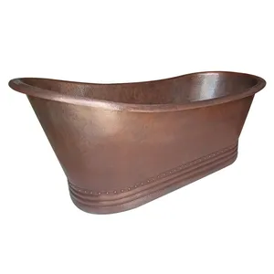 OEM Product Handcrafted Copper Double Slipper Bathtubs Manufacturer Wholesaler Factory Direct Sale - Product Image 5