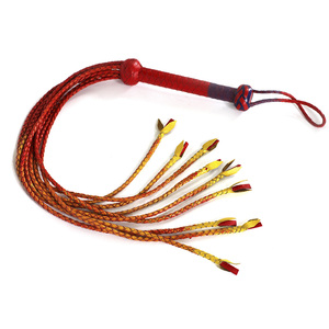HMB-501E FLOGGER EN CUIR VÉRITABLE FOUET NEUF O CAT FOUET MULTI COULEURS STYLE FLOGGERS BONDAGE - Product Image 1