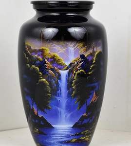 Urna Decorativa para Mascotas con Diseño de Agua en el Bosque, Caja para Cenizas, Urna Conmemorativa para Mascotas, Urna para Gatos, Urna Funeraria, Urna Conmemorativa para Cenizas Humanas - Product Image 1