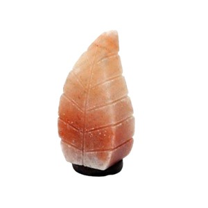 โคมไฟเกลือหิมาลายันแกะสลักเป็นรูปใบไม้พร้อมสายไฟและหลอดไฟ-งานฝีมือธรรมชาติโดยบริษัทจาก sian - Product Image 3