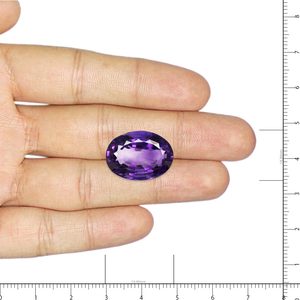 พลอยอเมทิสต์เจียระไน 20.94 กะรัต คุณภาพสูง พลอยธรรมชาติ ได้รับการรับรองจาก GIA ไพลินสังเคราะห์ผ่านการอบความร้อน ขนาดปรับแต่งได้ - Product Image 3