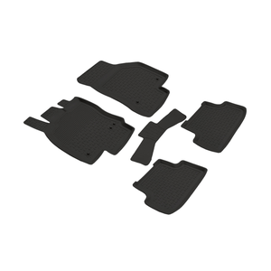 Tapis de sol sur mesure pour Renault Clio IV 2019-2025 – Tapis de voiture en caoutchouc antidérapant à bords surélevés avec tunnel central – Sans odeur - Product Image 1