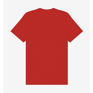 Camisetas para hombre, color rojo, 100% algodón, calidad premium, cuello redondo liso, talla grande, moda para hombre, camisetas informales de verano - Product Image 2