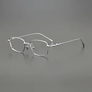 Kacamata GM 2024, bingkai kacamata Titanium murni, mata kucing untuk pria wanita, bingkai kacamata atom
