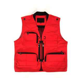 Gilets pour hommes personnalisés utilitaire reporter multi-poches pêche hommes couleur unie photographe travail uniforme sécurité Cargo gilet 2025 - Product Image 3