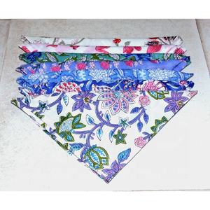 Ensemble de serviettes réutilisables indiennes faites à la main bloc de coton imprimé mélange coloré pour un usage domestique mariages fait à la main écologique - Product Image 5