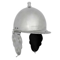Casque Celtique Montefortino en Acier Doux – Armure Ancienne Faite à la Main, Découpée au Découpeur, Calibre 18, pour Personnage Romain Antique et Collectionneurs
