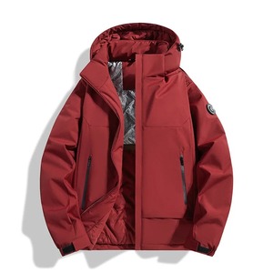 Chaqueta de Montañismo con Capucha y Cremallera, Ultra Gruesa, Transpirable, Cortavientos, para Otoño e Invierno, Estilo Pareja, Color Personalizado - Product Image 1