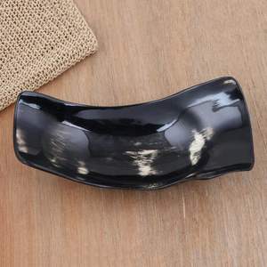 Ensaladera de cuerno de búfalo Natural Real de primera calidad SWWMS, cuenco de cuerno de frutas para decorar la cocina del hogar con DE LA India - Product Image 4