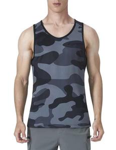 Suministro de fábrica Impresión de sublimación digital personalizada Ajuste suelto Camisetas sin mangas largas de gran tamaño Camisetas sin mangas para hombres Camiseta con espalda cruzada Ropa de gimnasio - Product Image 3