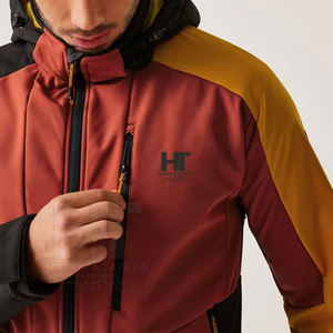 Veste Softshell d'hiver pour hommes de haute qualité avec col montant et logo avant à capuche dernier style respirant écologique - Product Image 5