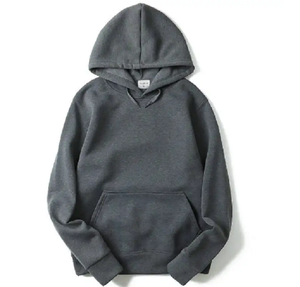 Pull à capuche de haute qualité pour hommes avec logo personnalisé respirant doux au toucher fermeture à cordon hauts d'entraînement sportif avec poche - Product Image 2