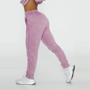 Pantalons de survêtement pour femmes, vêtements d'hiver, designs de logo personnalisés, pantalons de jogging d'entraînement, poche, service OEM, polaire 100% coton - Product Image 5