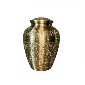 Urna de cremación de cenizas para adultos de aluminio y Metal de alta venta, servicios funerarios de estilo americano tallados a mano, forma de tamaño personalizado - Product Image 6