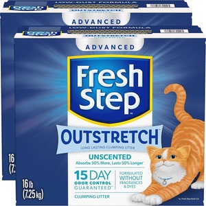 Litière de charbon actif de longue durée avancée Fresh Step Outstretch 50% plus longue durée régulière 32 lb pour le nettoyage des animaux de compagnie - Product Image 5