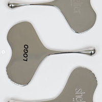 Outil de massage personnalisé avec logo, en acier inoxydable 304, Gua Sha et peigne, outil de raclage, peigne de massage, outil de raclage facial