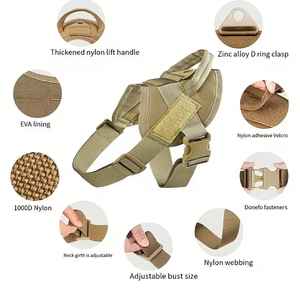 Oem Custom High quality <b>dog</b> <b>Harness</b> Tactical Style waterproof - Product Image 2