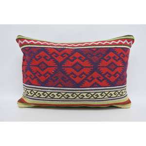Almohada de lana Bohemia roja de 16x24 pulgadas, cojín con estampado Floral Vintage geométrico, portátil para uso en Sofá en la sala de estar - Product Image 1