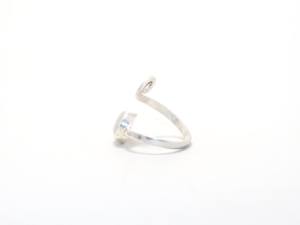Precioso anillo de cuarzo de cristal clásico de Plata de Ley 925, diseñador en espiral de moda, joyería de ajuste inspirada en fiesta ecológica - Product Image 5
