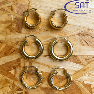 Pendientes de joyería de plata y oro en forma de corazón SAT, moldes para hacer colgantes, troquel para herramientas de orfebre, Kazajstán, África, Kenia, México - Product Image 2