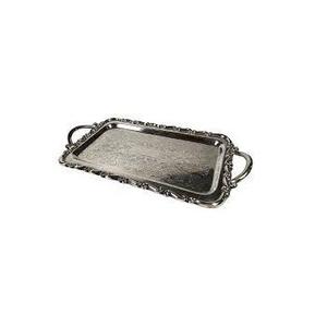 Plateau de service en laiton placage fête de mariage serviettes assorties conception à la main plateau de service plateau de table 13 "plateau de service - Product Image 3