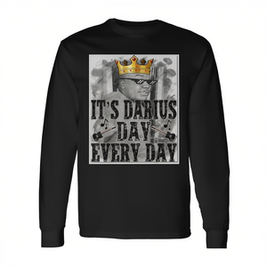 Darius Day Meme <b>Compressed</b> <b>Long</b> <b>Sleeve</b> T-<b>Shirt</b> Plus Size Embroidered Graphics - Product Image 3