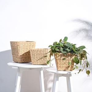 Macetas Decorativas de Jardín en Venta, Macetas Tejidas a Mano con Jacinto de Agua, Macetas de Mimbre Natural - Product Image 4