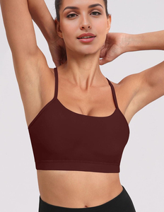 Vente en gros de soutiens-gorge de sport rembourrés confortables pour femmes design dos en Y hauts d'entraînement de yoga respirants grande taille - Product Image 1