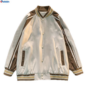 Veste universitaire pour homme tendance et très vendue, veste de baseball personnalisée, 100% polyester, broderie fine, col montant, grande taille - Product Image 4