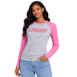 Gorro de Punto Gris Legacy para Hermandad Griega, Color Rosa y Verde, para Mujer, Invierno, Ropa de Hermandad Universitaria - Product Image 1