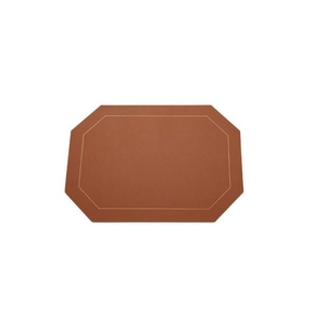 Style <b>Round</b> Leather Dining Mat Solid Color Waterproof <b>Placemats</b> Kitchen Accessories and Customized Size at Best Price - Product Image 2