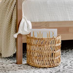 Panier mural en jacinthe d'eau avec poignées, panier de rangement fait à la main, vente en gros, écologique, fabriqué au Vietnam - Product Image 3