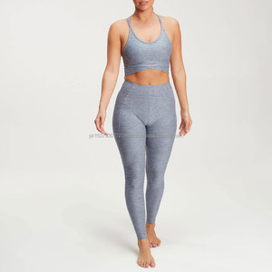 Sujetador de yoga sublimado completamente a prueba de golpes para mujer con tamaño personalizado espalda cruzada transpirable Push-Up y Sujetador deportivo de secado rápido para fitness - Product Image 6