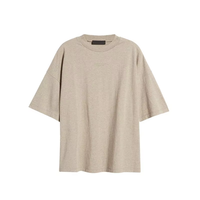 T-shirt décontracté oversize pour homme 100% coton tricoté respirant à manches courtes col rond avec logo personnalisé sur le devant Prix usine
