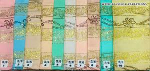 Tela de 44 pulgadas teñida Roto Zohra de poliéster Premium con trabajo de secuencia para prendas de moda y textiles decorativos - Product Image 4