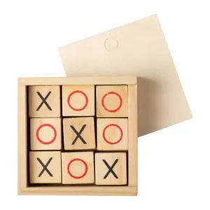 Jeu de Tic-Tac-Toe en bois personnalisé Wotax, jouets promotionnels sur mesure - Product Image 4