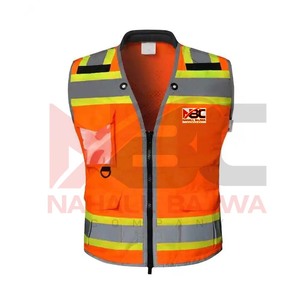 Gilet de sécurité de travail Offres Spéciales haute visibilité bande réfléchissante gilet de sécurité de construction à glissière avant. - Product Image 5