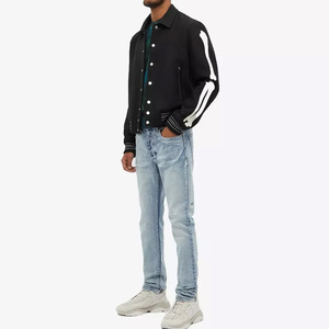 Chaqueta Bomber de Béisbol para Hombre, con Bordado Personalizado, Cuello Alto, Invierno, Ecológica, Deportiva Universitaria - Product Image 6