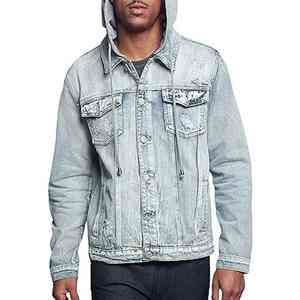 Chemise-veste pour homme tendance, décontractée, en coton denim uni, à manches longues, rétro, ample, chemise de travail personnalisée pour homme, vestes en denim - Product Image 5