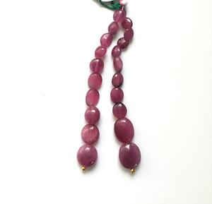 ลูกปัดทัวร์มาลีนสีชมพูธรรมชาติ 2 เส้น สำหรับทำเครื่องประดับอัญมณ์ - Product Image 1