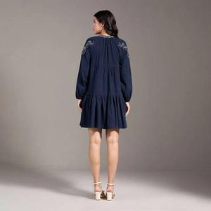 Handmade Indian Cotton Floral Print short Dress Stylish <b>Woman's</b> <b>Party</b> <b>Wear</b> Wedding or Honeymoon Gift for Girls summer <b>wear</b> trvel - Product Image 3