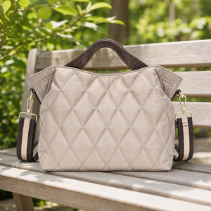 Diamond Quilted Women's <b>Tote</b> <b>Bag</b> Lightweight <b>Waterproof</b> Nylon Shoulder Handbag - Product Image 2