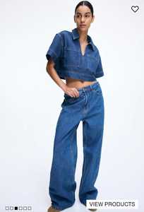 Camisa vaquera de manga corta holgada para mujer con tejido sexy para el verano - Product Image 6