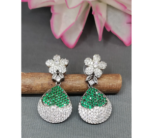 Shiny High Finish Fashion Jewelry <b>Earrings</b> With Stone Embellishments For Party And Casual Occasions From India - Product Image 4