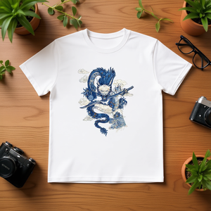 T-shirt unisexe 210 GSM 100 % coton, décontracté, de luxe, imprimé roses, personnalisable, coupe oversize, pour homme - Product Image 3