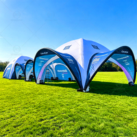 Impression de logo personnalisé pare-soleil X Gazebo gonflable Camping plage auvent extérieur tente pneumatique commerciale