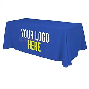 Printed Tablecloth Full Drape Large Size Event Table Cover Custom Table Top Banner for Advertising